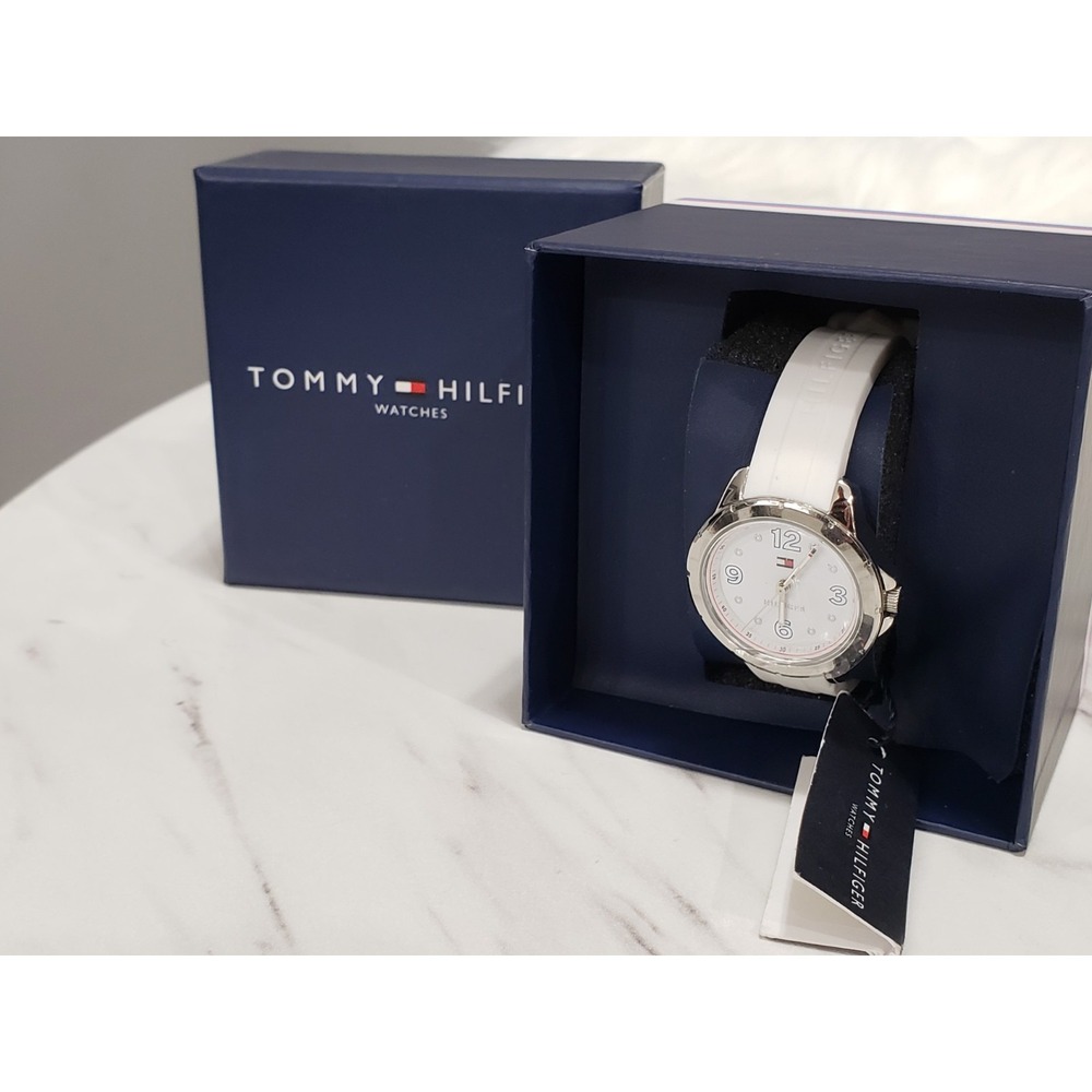 NEW 1781630 Tommy Hilfiger Women's Watch White Silicone Band COMMUNION DAINTY